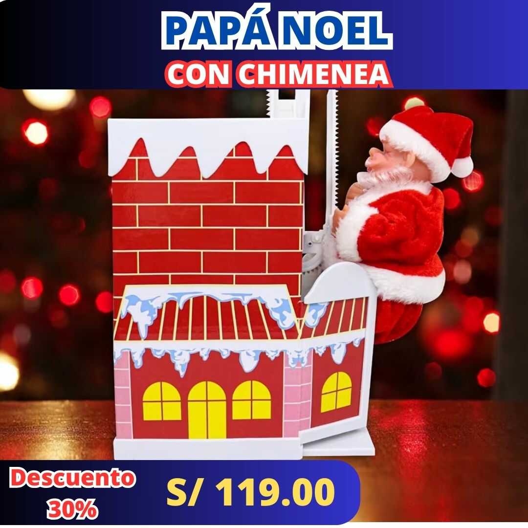 PAPA NOEL CON CHIMENEA