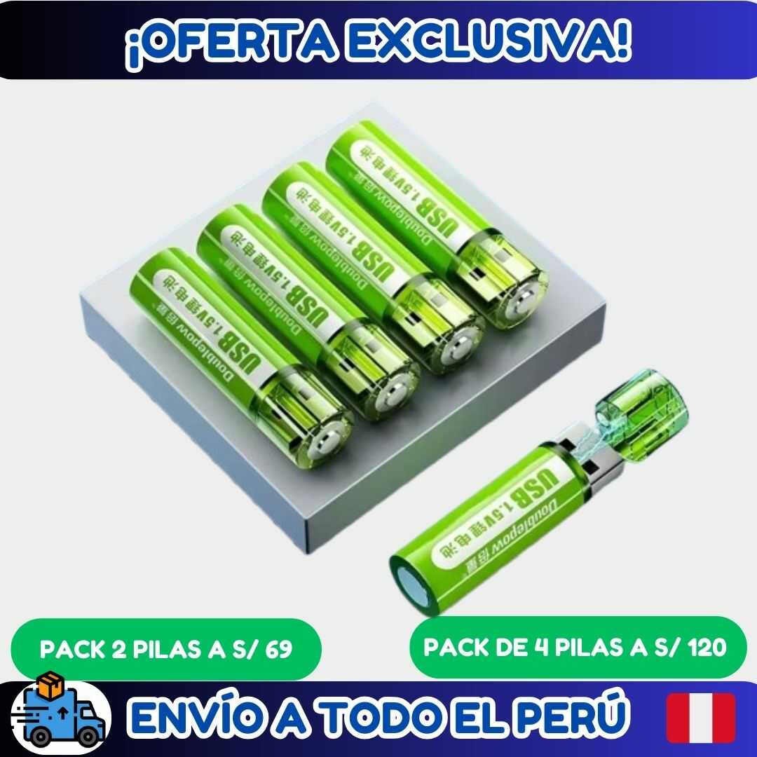 PILAS RECARGABLES USB 🔋